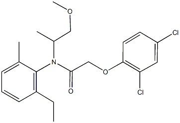 2-(2,4-dichlorophenoxy)-N-(2-ethyl-6-methylphenyl)-N-(2-methoxy-1-methylethyl)acetamide Structure