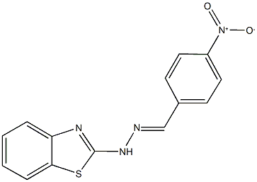 4-nitrobenzaldehyde 1,3-benzothiazol-2-ylhydrazone Structure