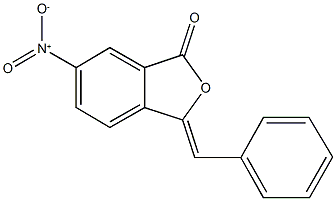 3-benzylidene-6-nitro-2-benzofuran-1(3H)-one Struktur