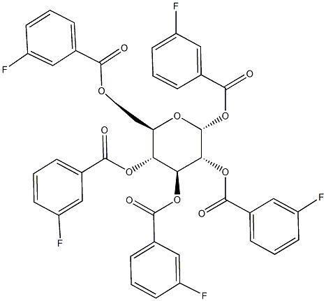 153215-07-7 1,2,3,4,6-pentakis-O-(3-fluorobenzoyl)hexopyranose