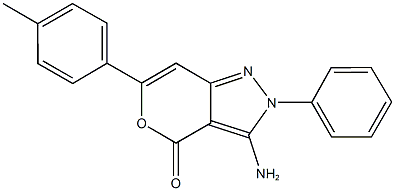 3-amino-6-(4-methylphenyl)-2-phenylpyrano[4,3-c]pyrazol-4(2H)-one,153391-28-7,结构式