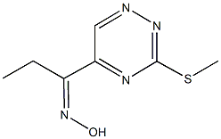 1-[3-(methylsulfanyl)-1,2,4-triazin-5-yl]-1-propanone oxime 化学構造式
