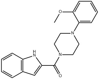 2-[4-(1H-indol-2-ylcarbonyl)-1-piperazinyl]phenyl methyl ether 化学構造式