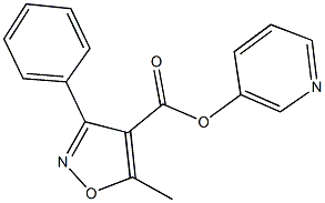 3-pyridinyl 5-methyl-3-phenyl-4-isoxazolecarboxylate 结构式