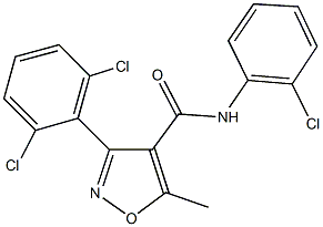 N-(2-chlorophenyl)-3-(2,6-dichlorophenyl)-5-methyl-4-isoxazolecarboxamide|