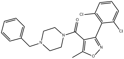 153948-91-5 1-benzyl-4-{[3-(2,6-dichlorophenyl)-5-methyl-4-isoxazolyl]carbonyl}piperazine