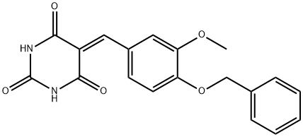 5-[4-(benzyloxy)-3-methoxybenzylidene]-2,4,6(1H,3H,5H)-pyrimidinetrione|