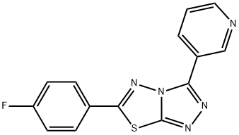 6-(4-fluorophenyl)-3-(3-pyridinyl)[1,2,4]triazolo[3,4-b][1,3,4]thiadiazole,154149-64-1,结构式
