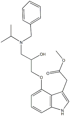 methyl (4-{3-[benzyl(isopropyl)amino]-2-hydroxypropoxy}-1H-indol-3-yl)acetate,154192-14-0,结构式