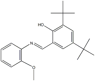 2,4-ditert-butyl-6-{[(2-methoxyphenyl)imino]methyl}phenol 结构式