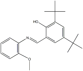 2,4-ditert-butyl-6-{[(2-methoxyphenyl)imino]methyl}phenol Structure