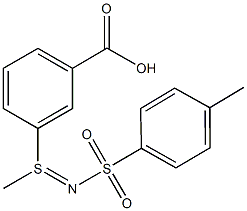 3-{methyl[(4-methylphenyl)sulfonyl]sulfinimidoyl}benzoic acid 化学構造式