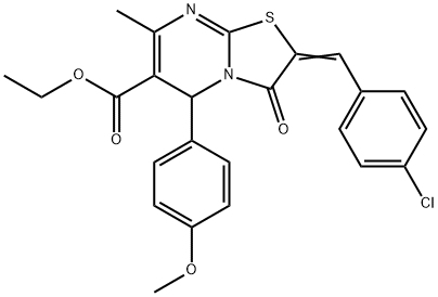 ethyl 2-(4-chlorobenzylidene)-5-(4-methoxyphenyl)-7-methyl-3-oxo-2,3-dihydro-5H-[1,3]thiazolo[3,2-a]pyrimidine-6-carboxylate Structure