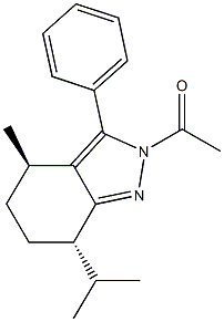 2-acetyl-7-isopropyl-4-methyl-3-phenyl-4,5,6,7-tetrahydro-2H-indazole,155095-22-0,结构式