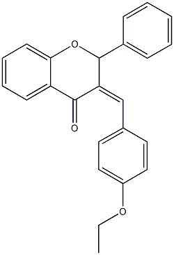 3-(4-ethoxybenzylidene)-2-phenyl-2,3-dihydro-4H-chromen-4-one Structure