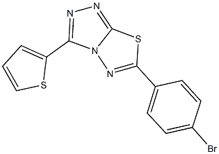 6-(4-bromophenyl)-3-(2-thienyl)[1,2,4]triazolo[3,4-b][1,3,4]thiadiazole Struktur