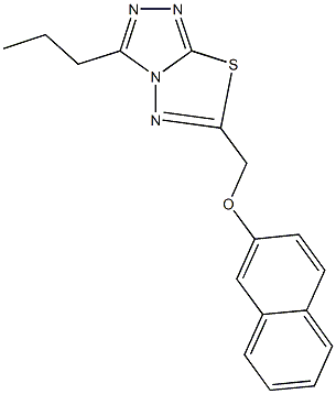 2-naphthyl (3-propyl[1,2,4]triazolo[3,4-b][1,3,4]thiadiazol-6-yl)methyl ether Struktur