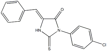 5-benzylidene-3-(4-chlorophenyl)-2-thioxo-4-imidazolidinone,155496-30-3,结构式