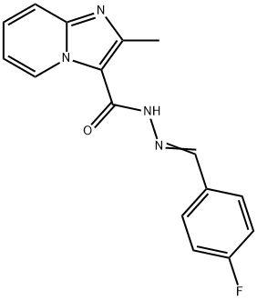 N'-(4-fluorobenzylidene)-2-methylimidazo[1,2-a]pyridine-3-carbohydrazide Structure