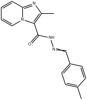 2-methyl-N'-(4-methylbenzylidene)imidazo[1,2-a]pyridine-3-carbohydrazide Struktur