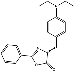 4-[4-(diethylamino)benzylidene]-2-phenyl-1,3-oxazol-5(4H)-one 化学構造式