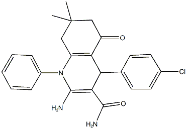 156496-81-0 2-amino-4-(4-chlorophenyl)-7,7-dimethyl-5-oxo-1-phenyl-1,4,5,6,7,8-hexahydro-3-quinolinecarboxamide