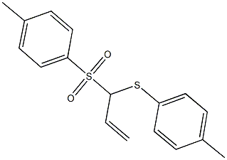4-methylphenyl 1-[(4-methylphenyl)sulfanyl]-2-propenyl sulfone Struktur