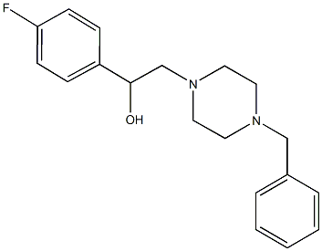 2-(4-benzyl-1-piperazinyl)-1-(4-fluorophenyl)ethanol Structure