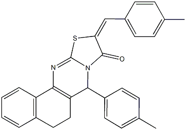 10-(4-methylbenzylidene)-7-(4-methylphenyl)-5,7-dihydro-6H-benzo[h][1,3]thiazolo[2,3-b]quinazolin-9(10H)-one|