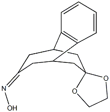 spiro(9,10-benzobicyclo[3.3.2]decane-7,2'-[1,3]-dioxolane)-3-one oxime Structure