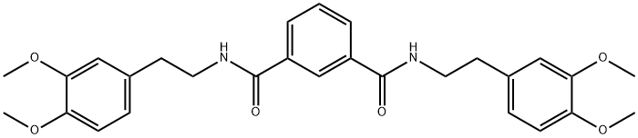 N~1~,N~3~-bis[2-(3,4-dimethoxyphenyl)ethyl]isophthalamide Structure