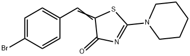 5-(4-bromobenzylidene)-2-(1-piperidinyl)-1,3-thiazol-4(5H)-one Structure