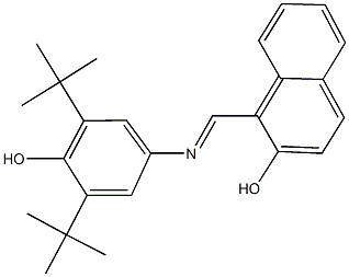 1-{[(3,5-ditert-butyl-4-hydroxyphenyl)imino]methyl}-2-naphthol Structure