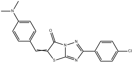 2-(4-chlorophenyl)-5-[4-(dimethylamino)benzylidene][1,3]thiazolo[3,2-b][1,2,4]triazol-6(5H)-one Structure