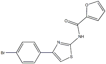 N-[4-(4-bromophenyl)-1,3-thiazol-2-yl]-2-furamide Struktur