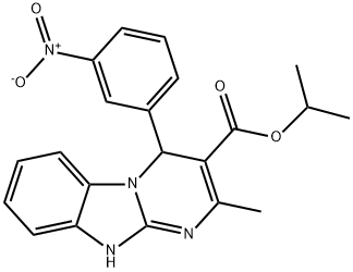 isopropyl 4-{3-nitrophenyl}-2-methyl-1,4-dihydropyrimido[1,2-a]benzimidazole-3-carboxylate 结构式