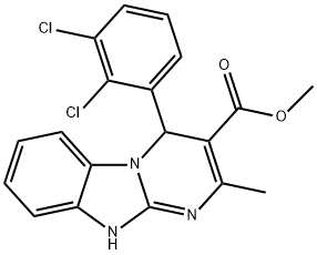 methyl 4-(2,3-dichlorophenyl)-2-methyl-1,4-dihydropyrimido[1,2-a]benzimidazole-3-carboxylate,158746-63-5,结构式