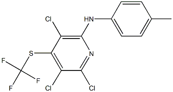 N-(4-methylphenyl)-N-{3,5,6-trichloro-4-[(trifluoromethyl)sulfanyl]-2-pyridinyl}amine 化学構造式