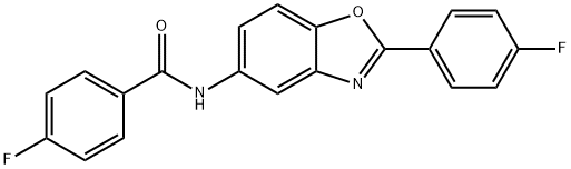 4-fluoro-N-[2-(4-fluorophenyl)-1,3-benzoxazol-5-yl]benzamide,158920-54-8,结构式