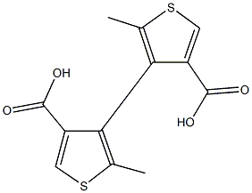 5,5'-dimethyl-4,4'-bithiophene-3,3'-dicarboxylic acid,15940-61-1,结构式