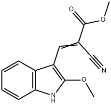 methyl 2-cyano-3-(2-methoxy-1H-indol-3-yl)acrylate Struktur