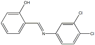 2-{[(3,4-dichlorophenyl)imino]methyl}phenol Struktur