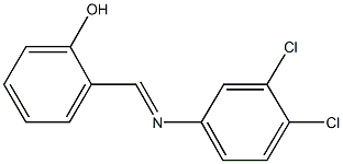 2-{[(3,4-dichlorophenyl)imino]methyl}phenol Structure