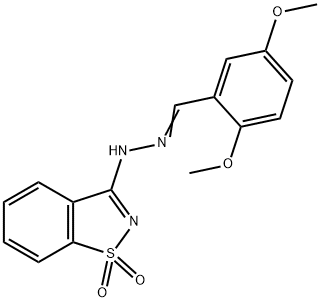 2,5-dimethoxybenzaldehyde (1,1-dioxido-1,2-benzisothiazol-3-yl)hydrazone|