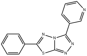 6-phenyl-3-pyridin-3-yl[1,2,4]triazolo[3,4-b][1,3,4]thiadiazole Struktur