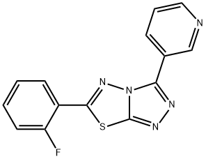 6-(2-fluorophenyl)-3-(3-pyridinyl)[1,2,4]triazolo[3,4-b][1,3,4]thiadiazole Struktur