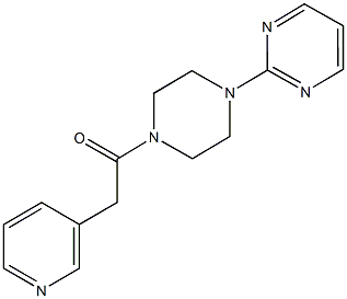2-[4-(3-pyridinylacetyl)-1-piperazinyl]pyrimidine 结构式