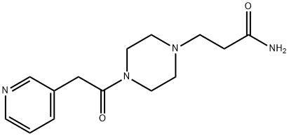 3-[4-(3-pyridinylacetyl)-1-piperazinyl]propanamide 结构式