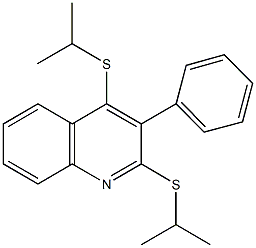 2,4-bis(isopropylsulfanyl)-3-phenylquinoline 结构式