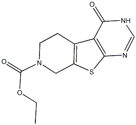 ethyl 4-oxo-3,5,6,8-tetrahydropyrido[4',3':4,5]thieno[2,3-d]pyrimidine-7(4H)-carboxylate Structure